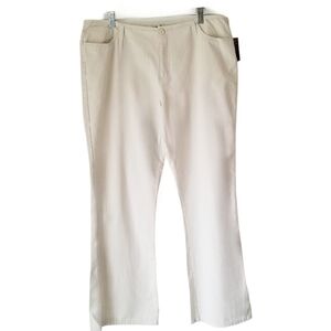 NWT Women's No Waist High Rise Straight Leg Breathable Chino Pants 18